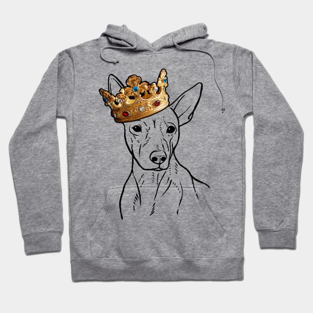 American Hairless Terrier Dog King Queen Wearing Crown Hoodie by millersye